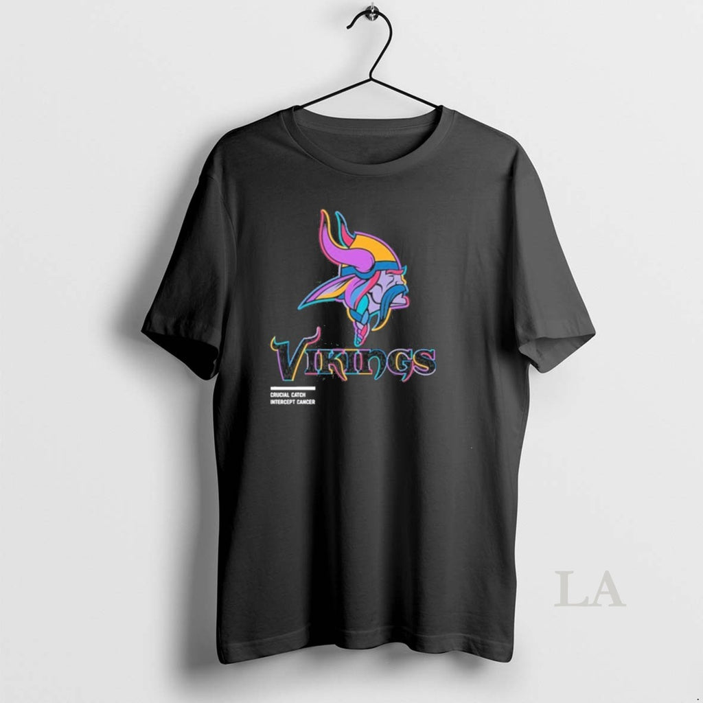 Original Minnesota Vikings Logo Crucial Catch Intercept Cancer