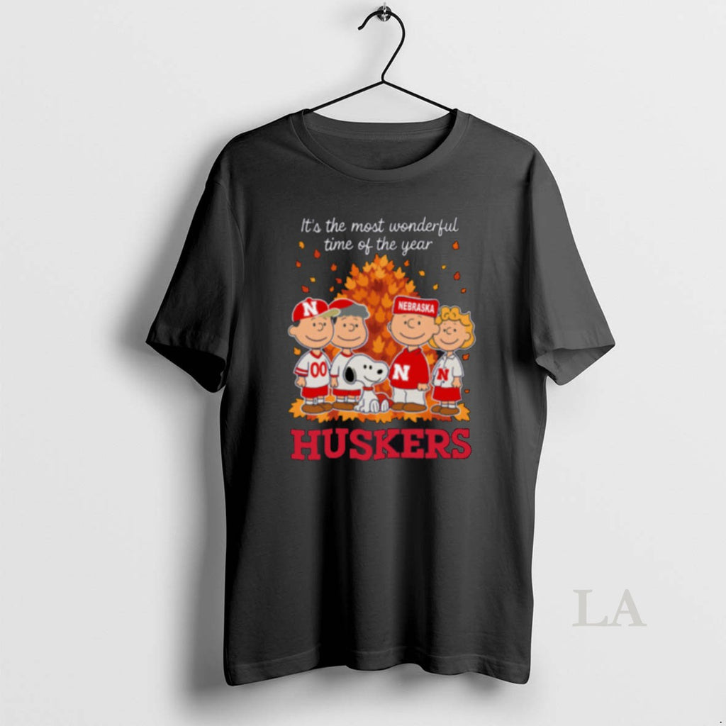 Original Nebraska Cornhuskers X Peanuts Fall Its The Most Wonderful Time Of The Year