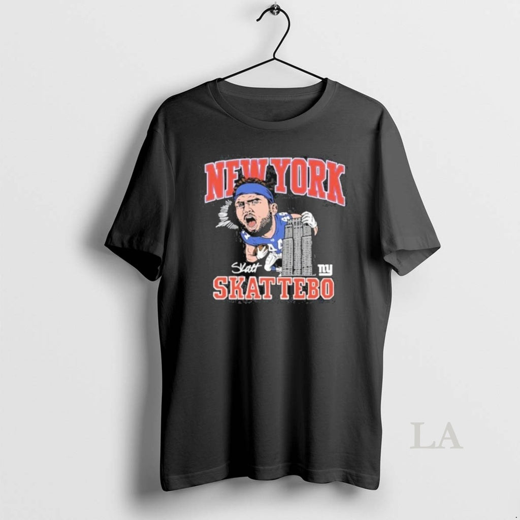 Original New York Giants Cam Skattebo Homage Royal Caricature
