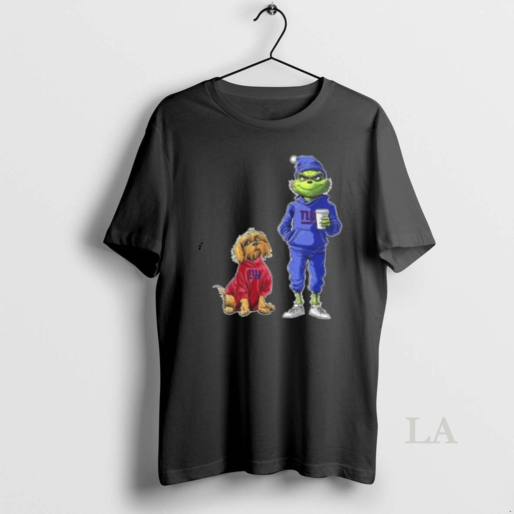 Original New York Giants Grinch And Dog Christmas Football 2025