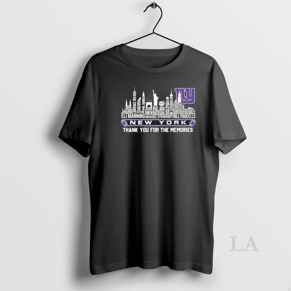 Original New York Giants Players Names City Skyline Thank You For The Memories