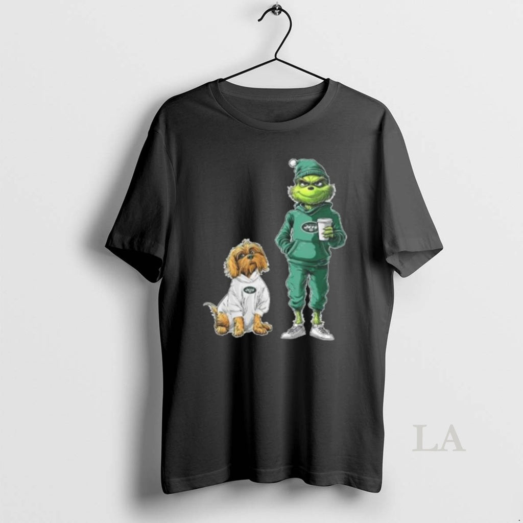 Original New York Jets Grinch And Dog Christmas Football 2025