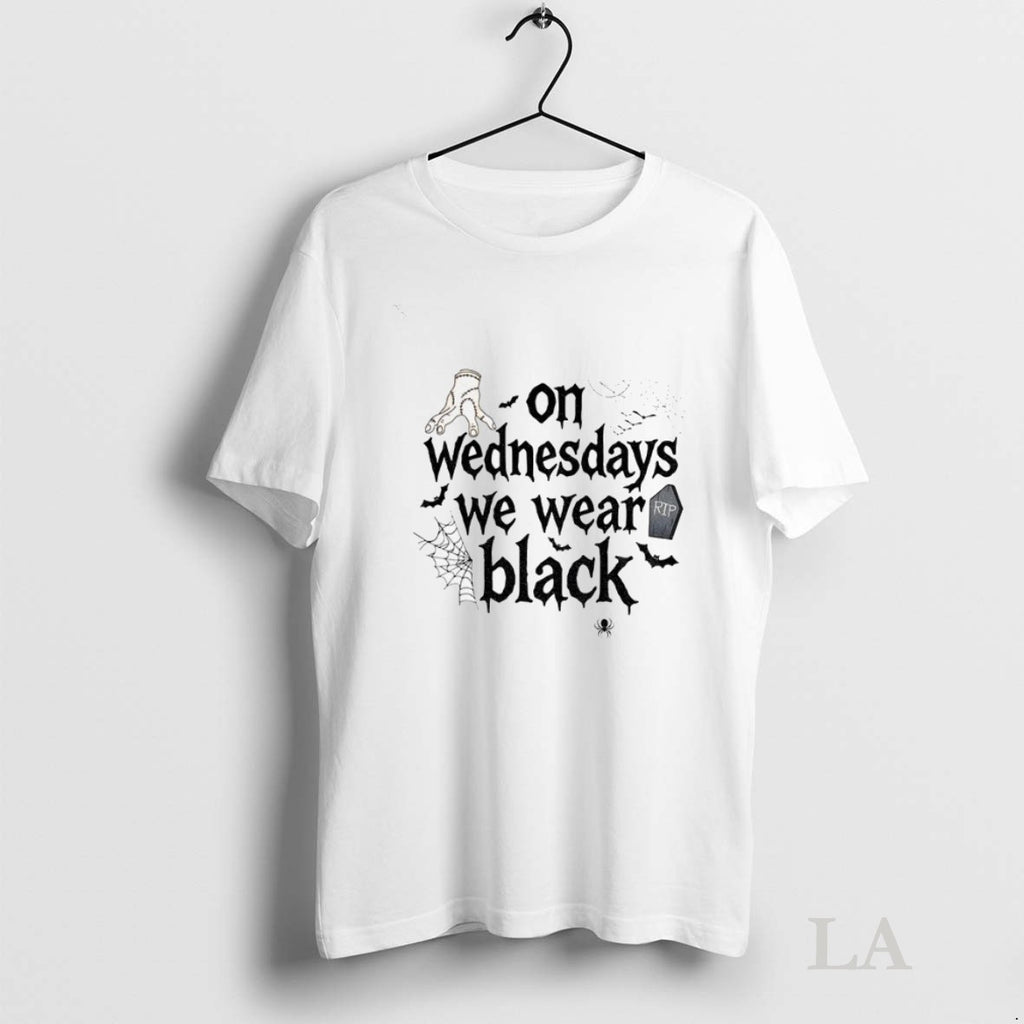 Original On Wednesdays We Wear Black Addams Family Halloween