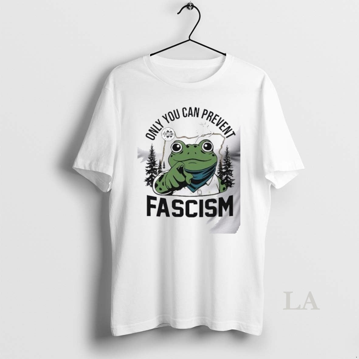 Original Only You Can Prevent Fascism Portland Frog Protest T Men