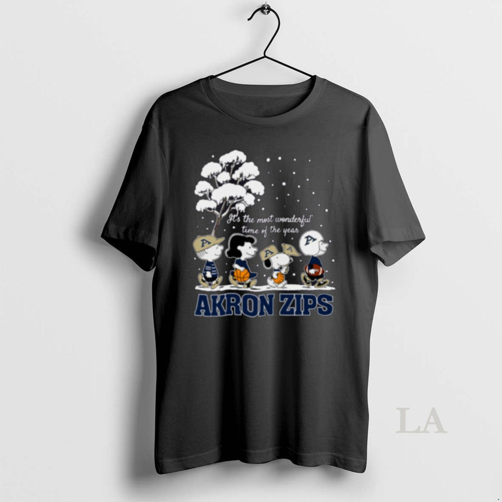 Original Peanuts Akron Zips Winter Its The Most Wonderful Time Of The Year