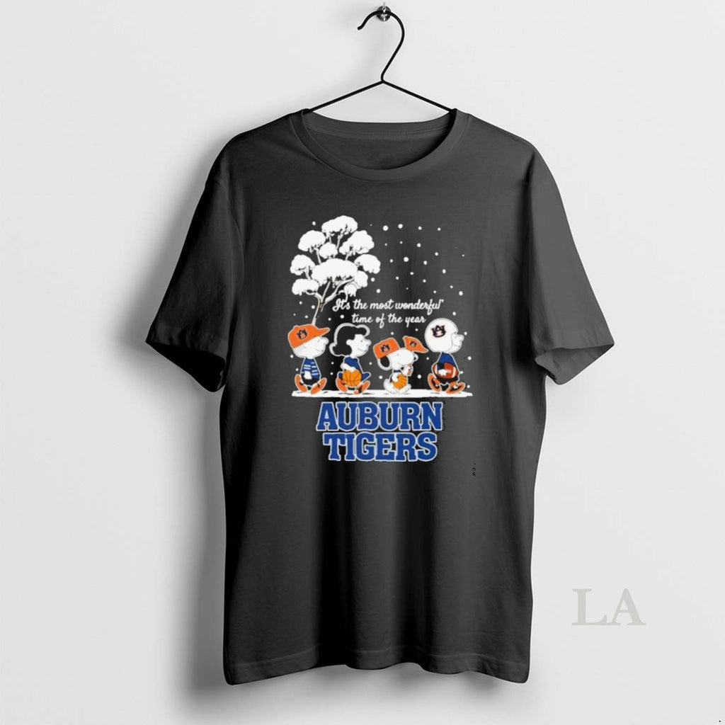 Original Peanuts Auburn Tigers Winter Its The Most Wonderful Time Of The Year 2025