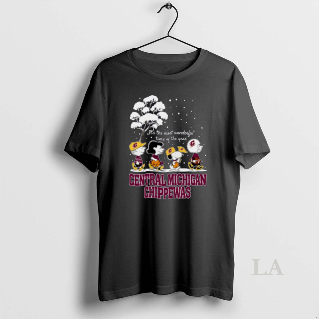 Original Peanuts Central Michigan Chippewas Winter Its The Most Wonderful Time Of The Year