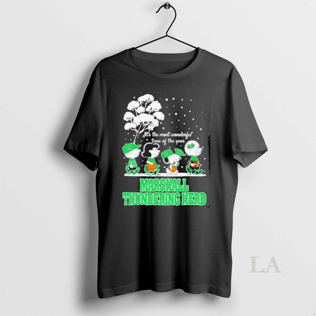 Original Peanuts Marshall Thundering Herd Winter Its The Most Wonderful Time Of The Year 2025