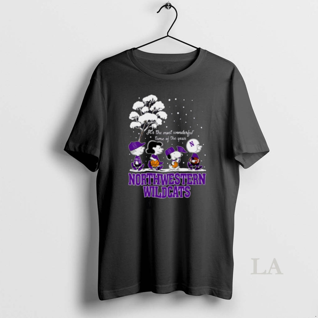 Original Peanuts Northwestern Wildcats Winter Its The Most Wonderful Time Of The Year