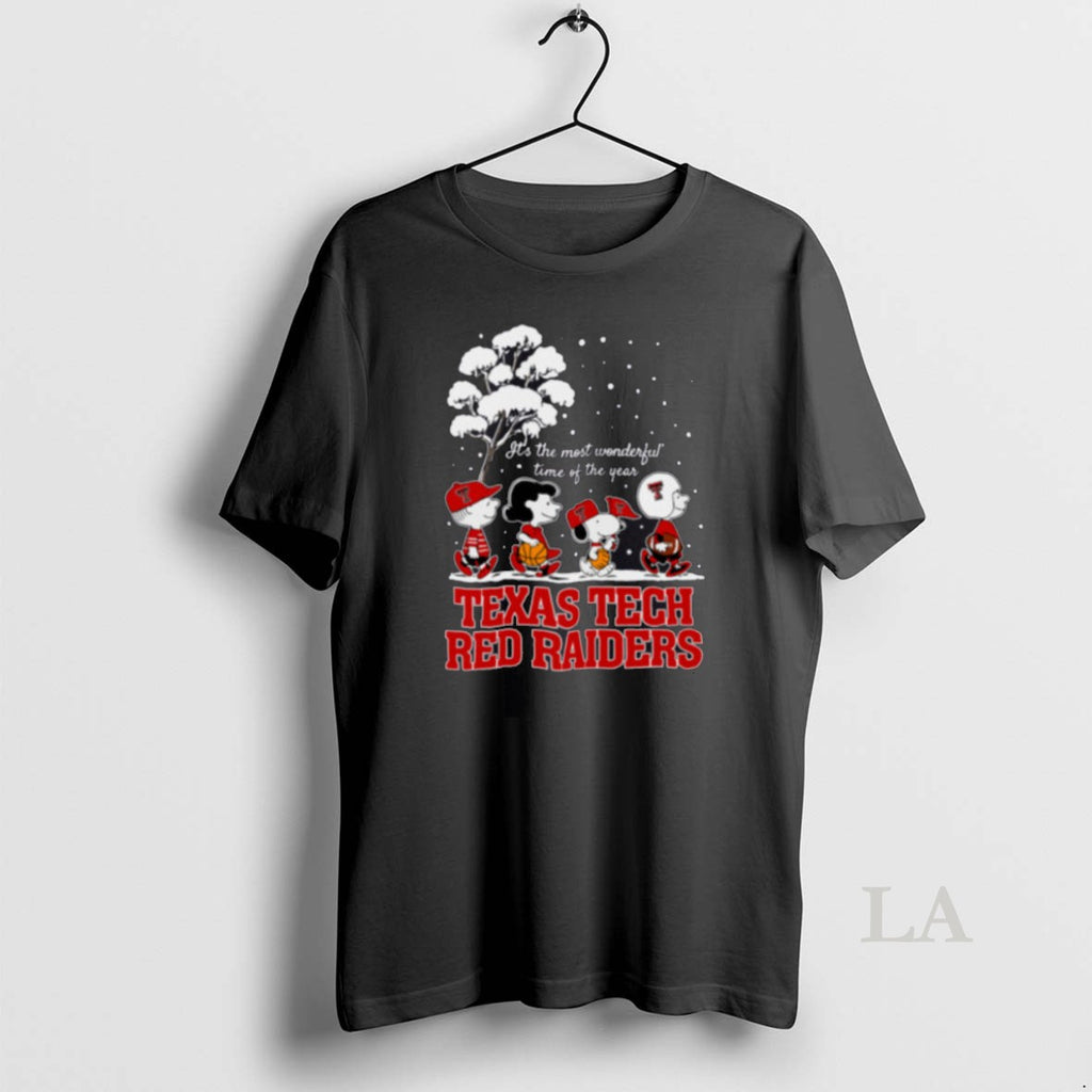 Original Peanuts Texas Tech Red Raiders Winter Its The Most Wonderful Time Of The Year