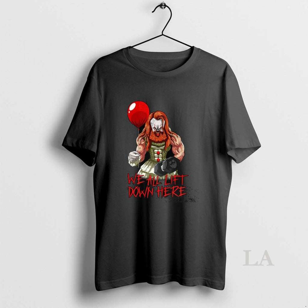 Original Pennywise Gym It We All Lift Down Here Halloween