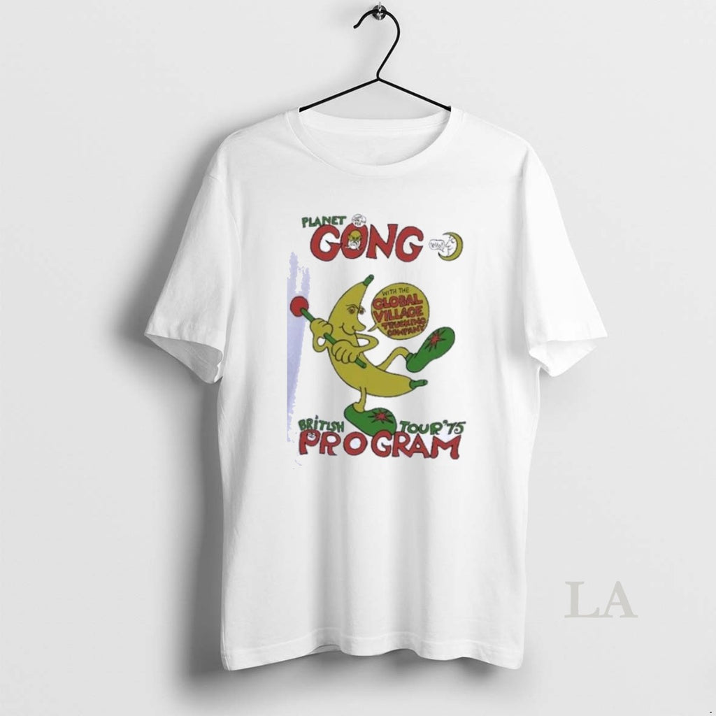 Original Planet Gong Pritish Tour 75 Program With The Global Village Trucking Company Shirts