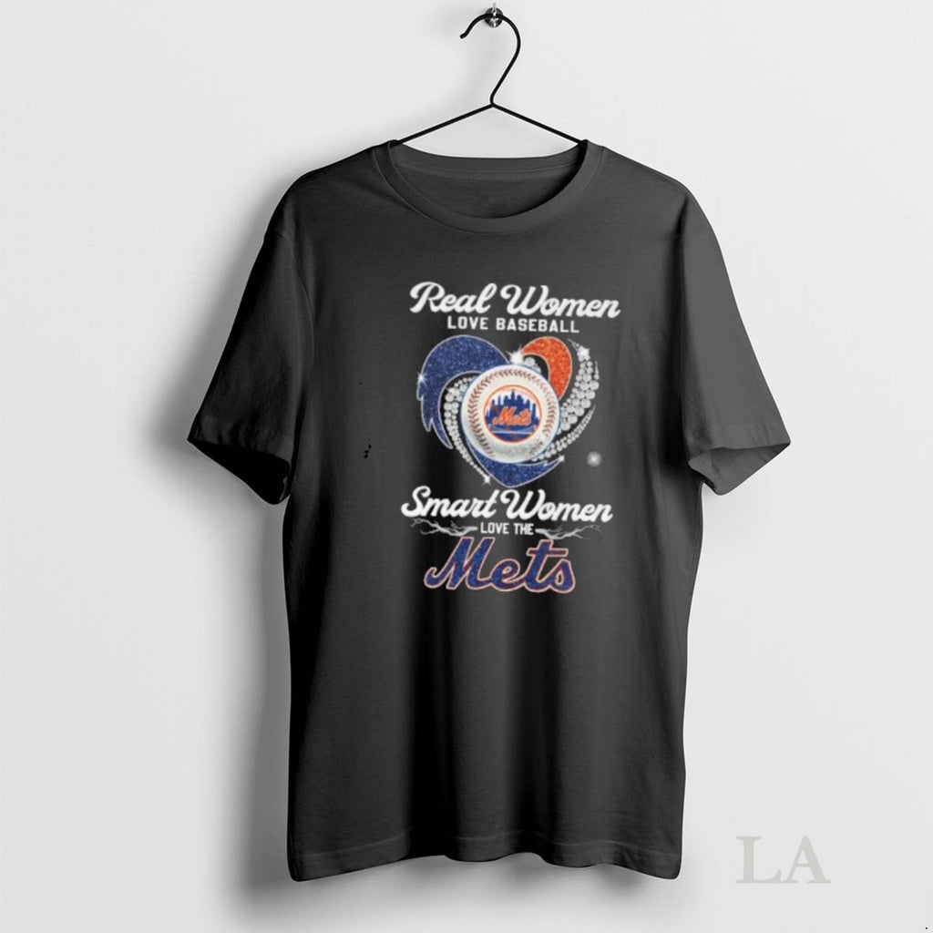 Original Real Women Love Baseball Smart Women Love The New York Mets Diamond Heart 2025