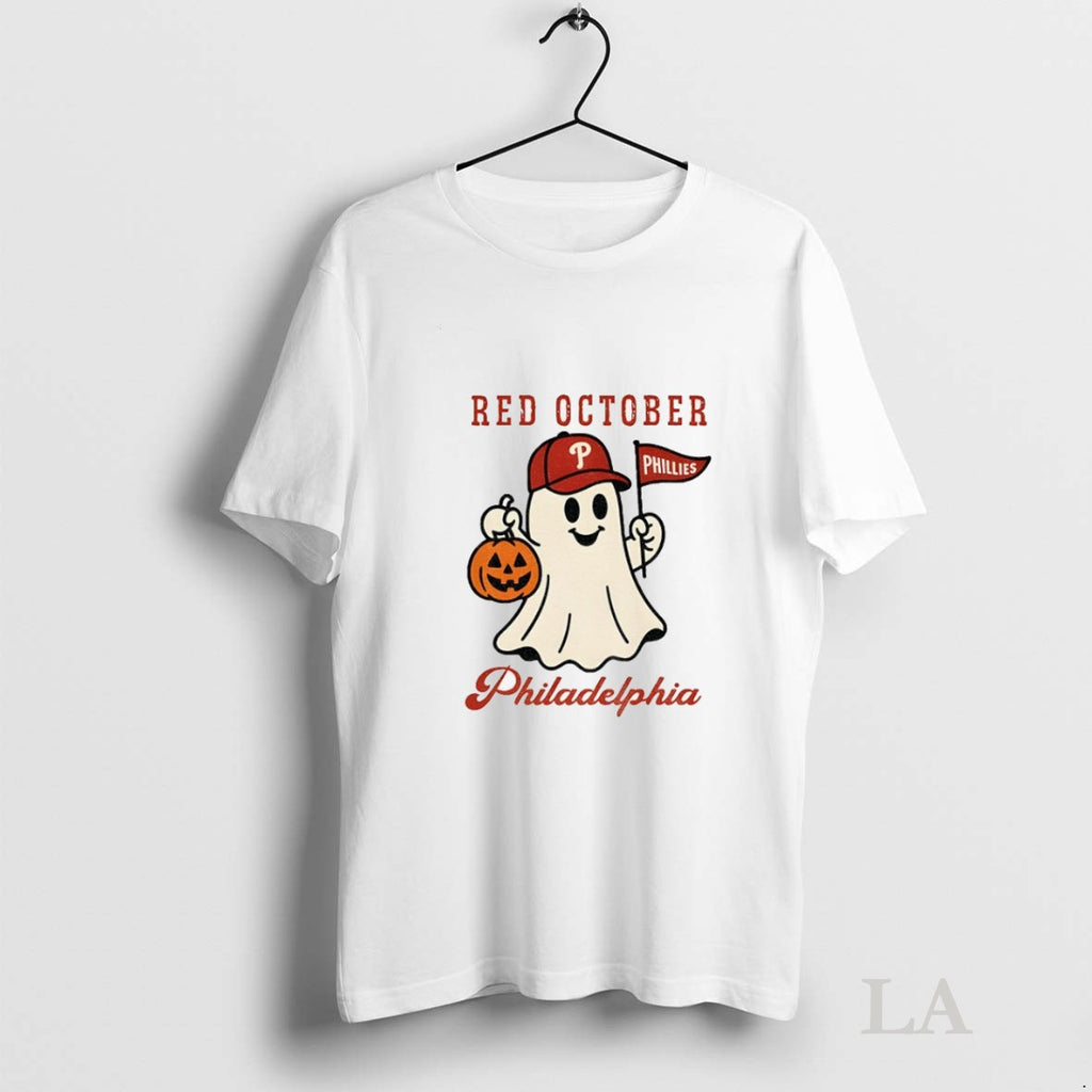 Original Red October Halloween Ghost Phillies Baseball