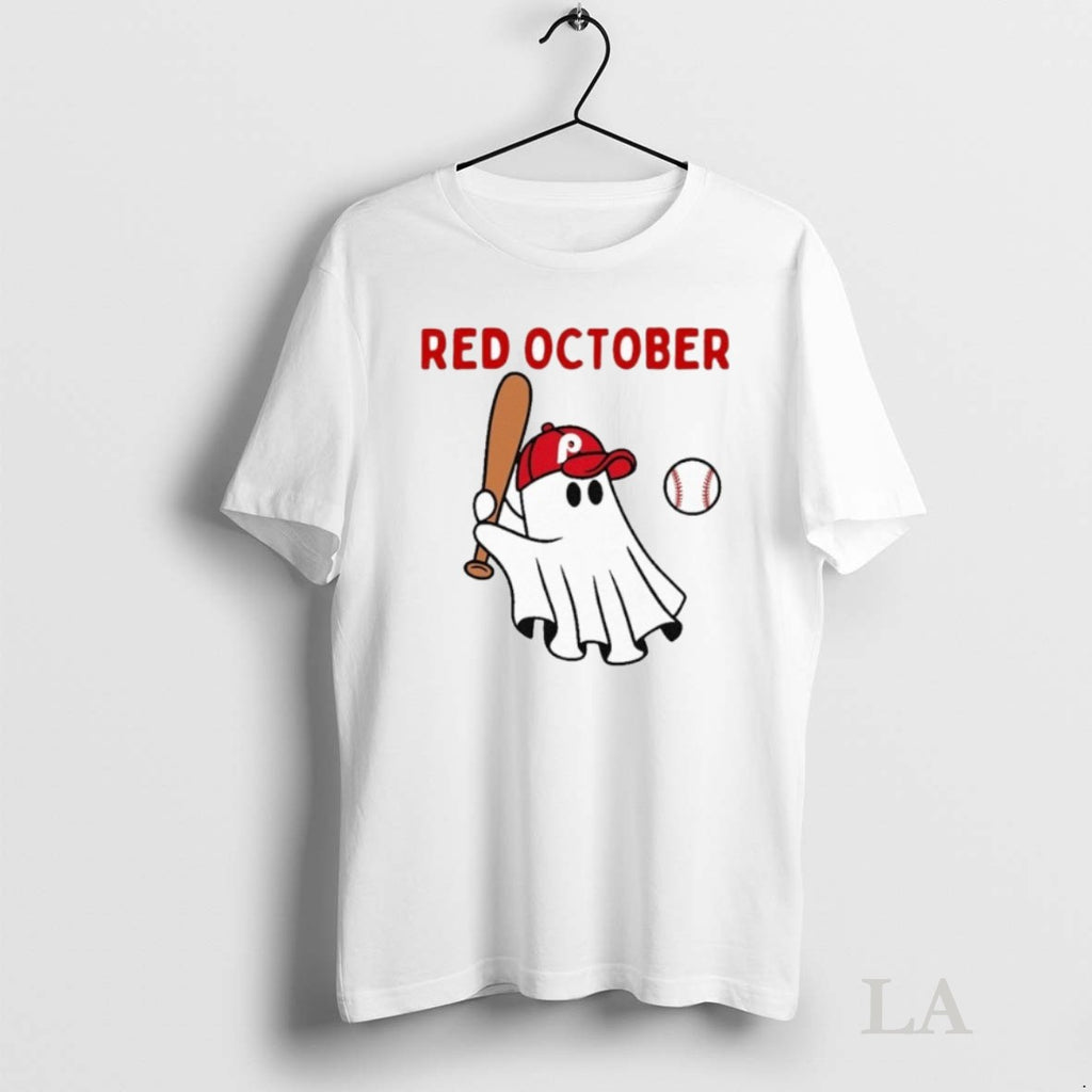 Original Red October Halloween Philadelphia Baseball Ghost