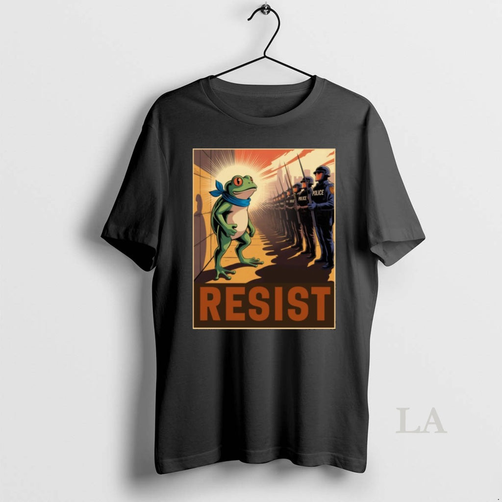 Original Resist Police Portland Frog Protest Vintage