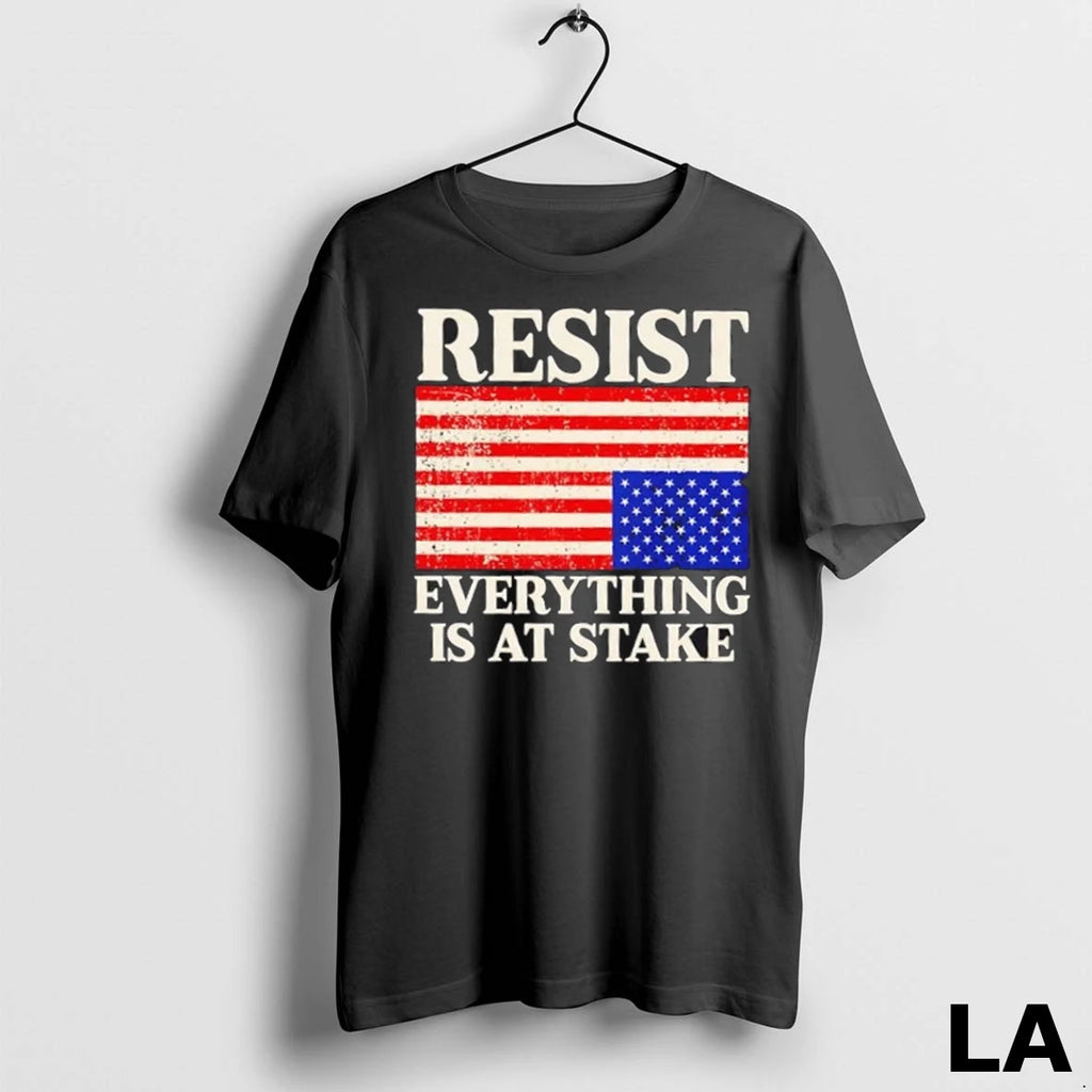 Original Resist Everything Is At Stake Us Flag