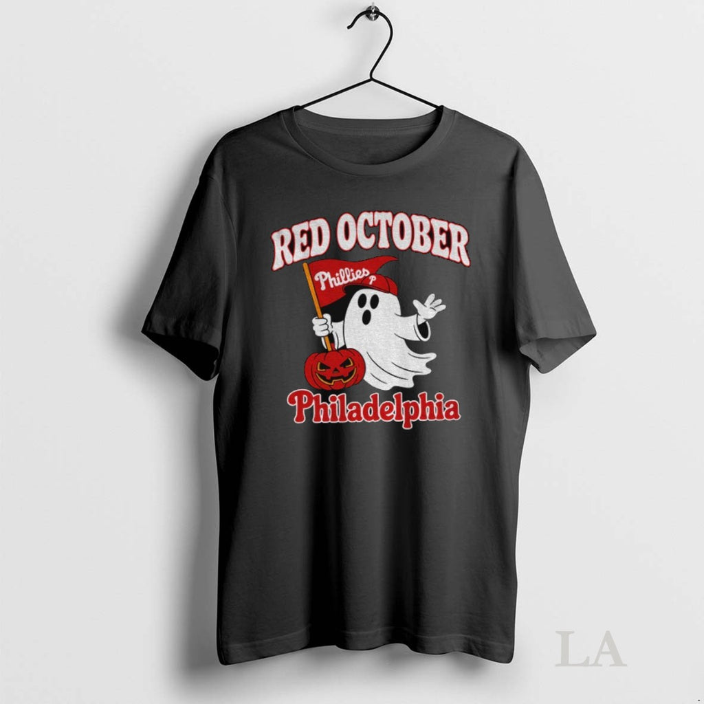 Original Retro Red October Ghost Philadelphia Baseball Halloween