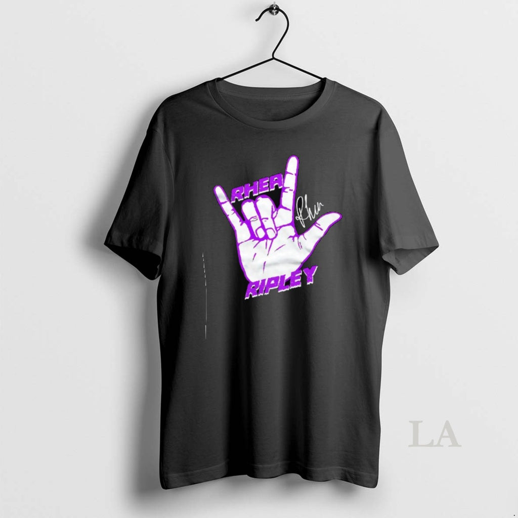 Original Rhea Ripley Rock And Roll Hand Sign Signature