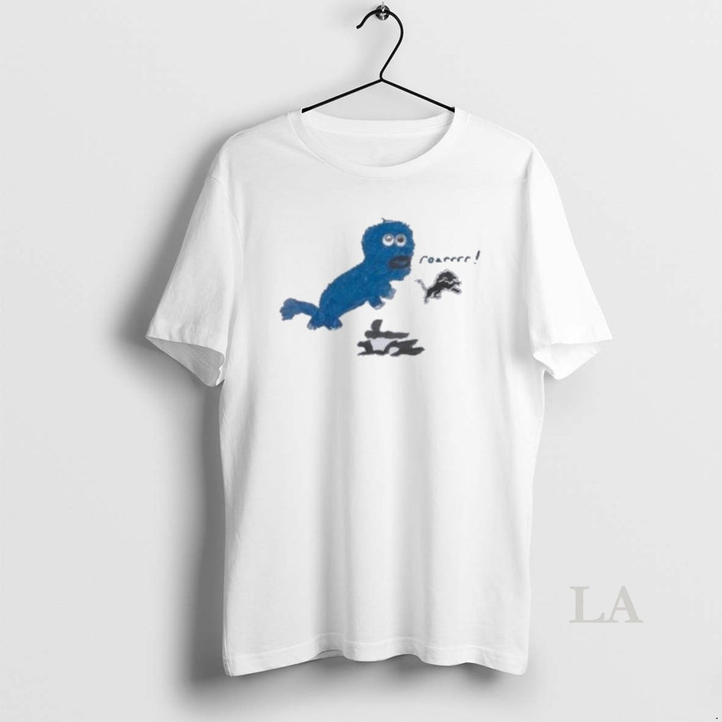 Original Sam Laporta X Rookie Draw Detroit Lions Roar Logo