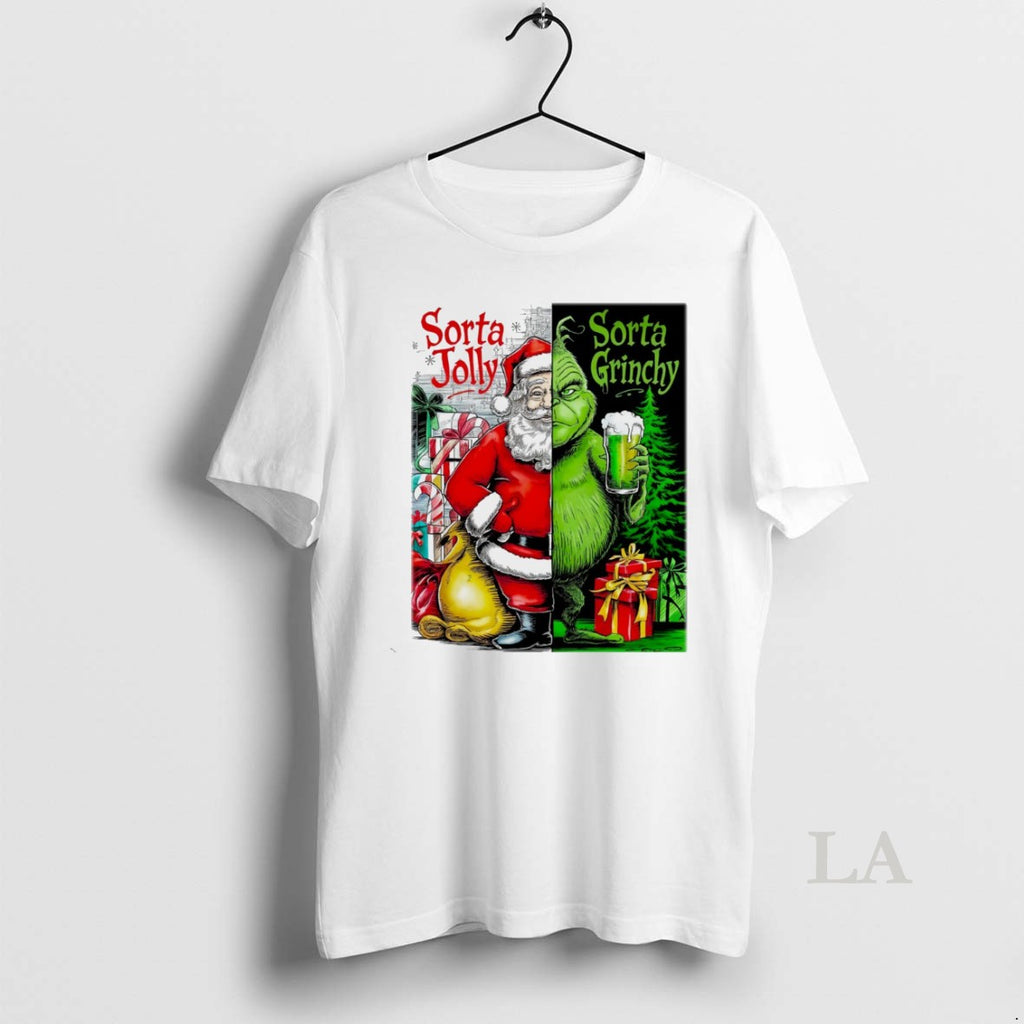 Original Santa Claus X Grinch Sorta Jolly Sorta Grinch Christmas White