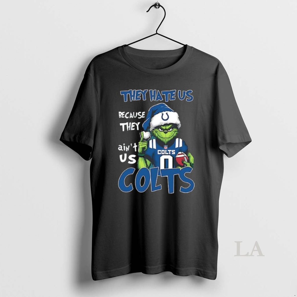 Original Santa Grinch They Hate Us Because They Aint Us Indianapolis Colts Christmas Ceramic Ceramic