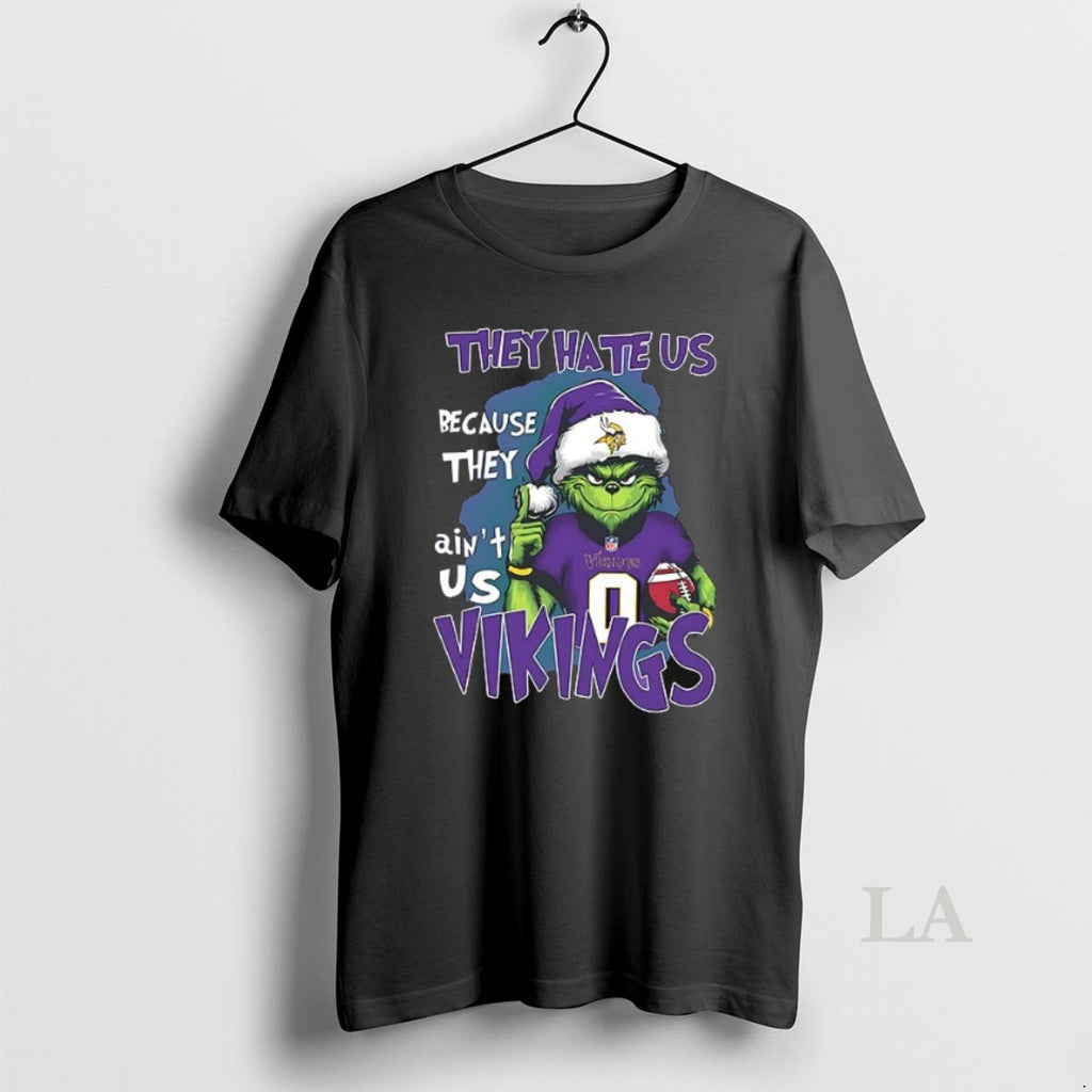 Original Santa Grinch They Hate Us Because They Aint Us Minnesota Vikings Christmas Ceramic Ceramic