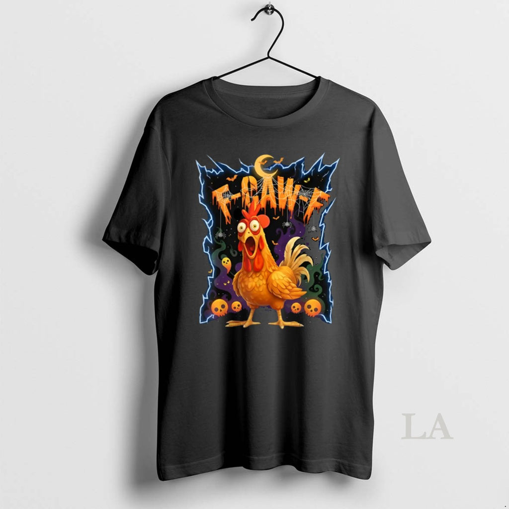 Original Scared Chicken F Caw F Halloween