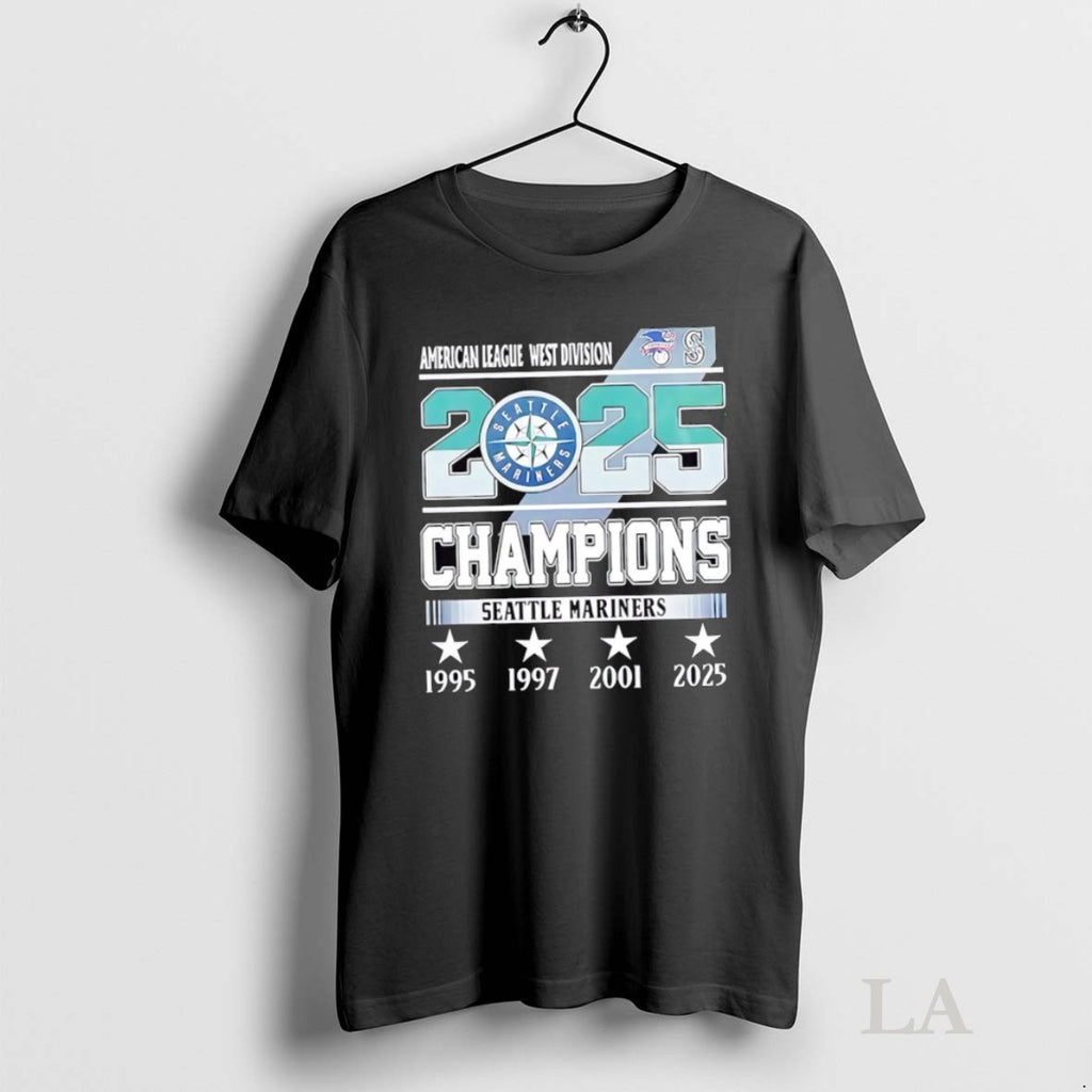 Original Seattle Mariners 2025 Al West 4x Champions Players Number And Name