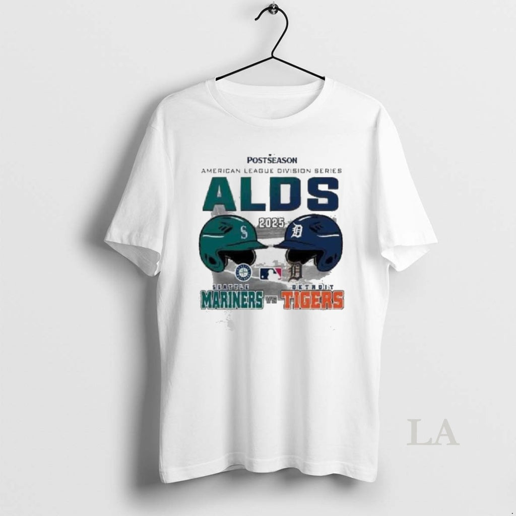 Original Seattle Mariners Vs Detroit Tigers 2025 Alds American League Division Series Helmet Matchup