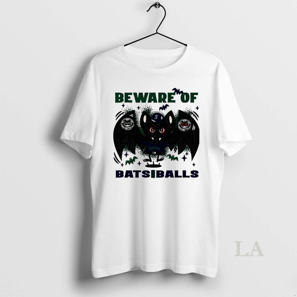 Original Seattle Mariners Baseball Beware Of Bats And Balls Halloween