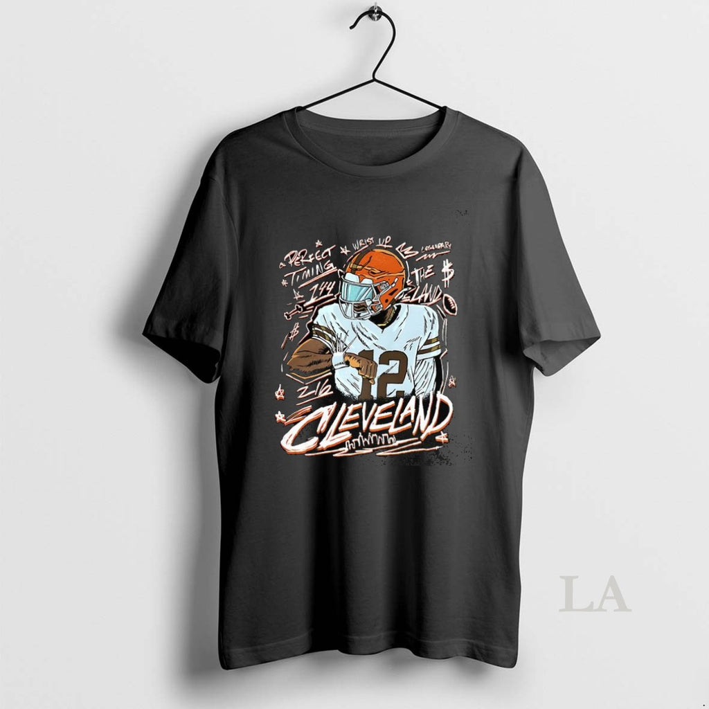 Original Shedeur Sanders Cleveland Browns Football Perfect Timing Wrist Up Legendary Graphic