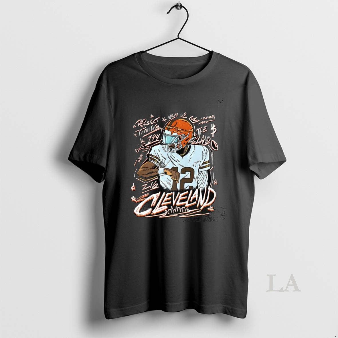 Original Shedeur Sanders Cleveland Browns Football Perfect Timing Wrist Up Legendary Graphic
