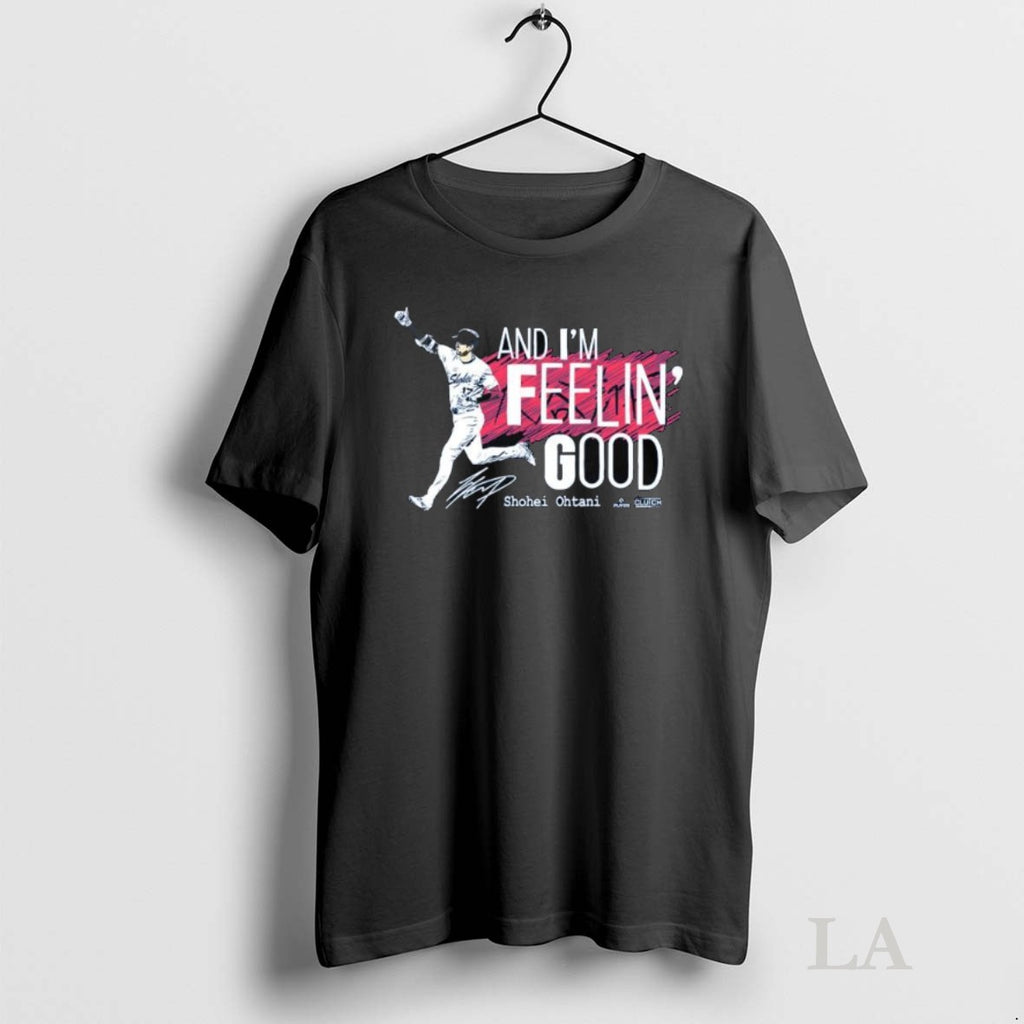 Original Shohei Ohtani And Im Feelin Good Signature Long Sleve