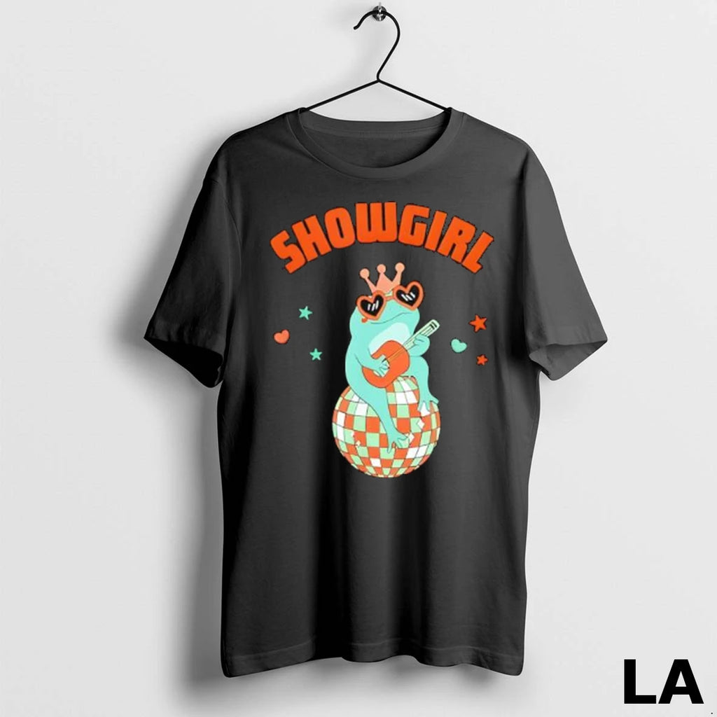 Original Showgirl Frog Playing Guitar On A Mirror Ball Ladies