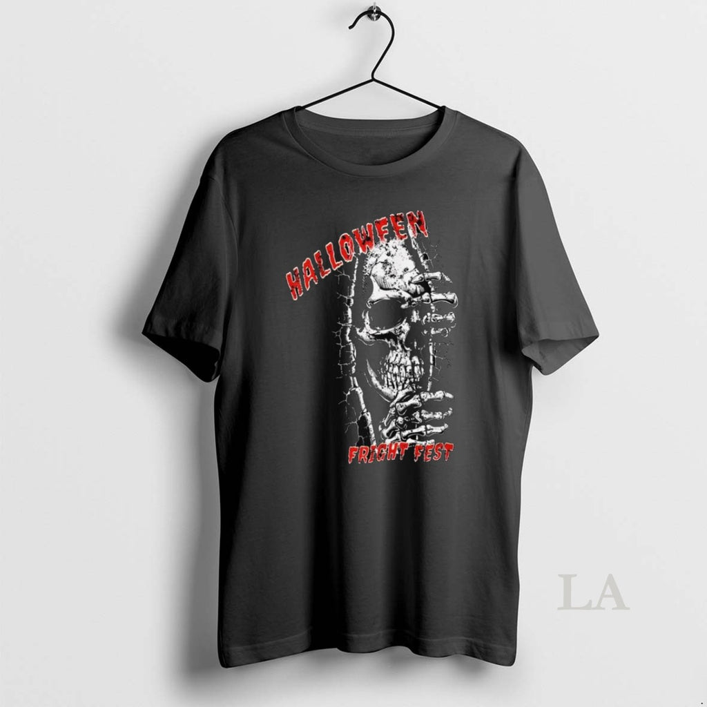 Original Skeleton Halloween Fright Fest Long Sleve