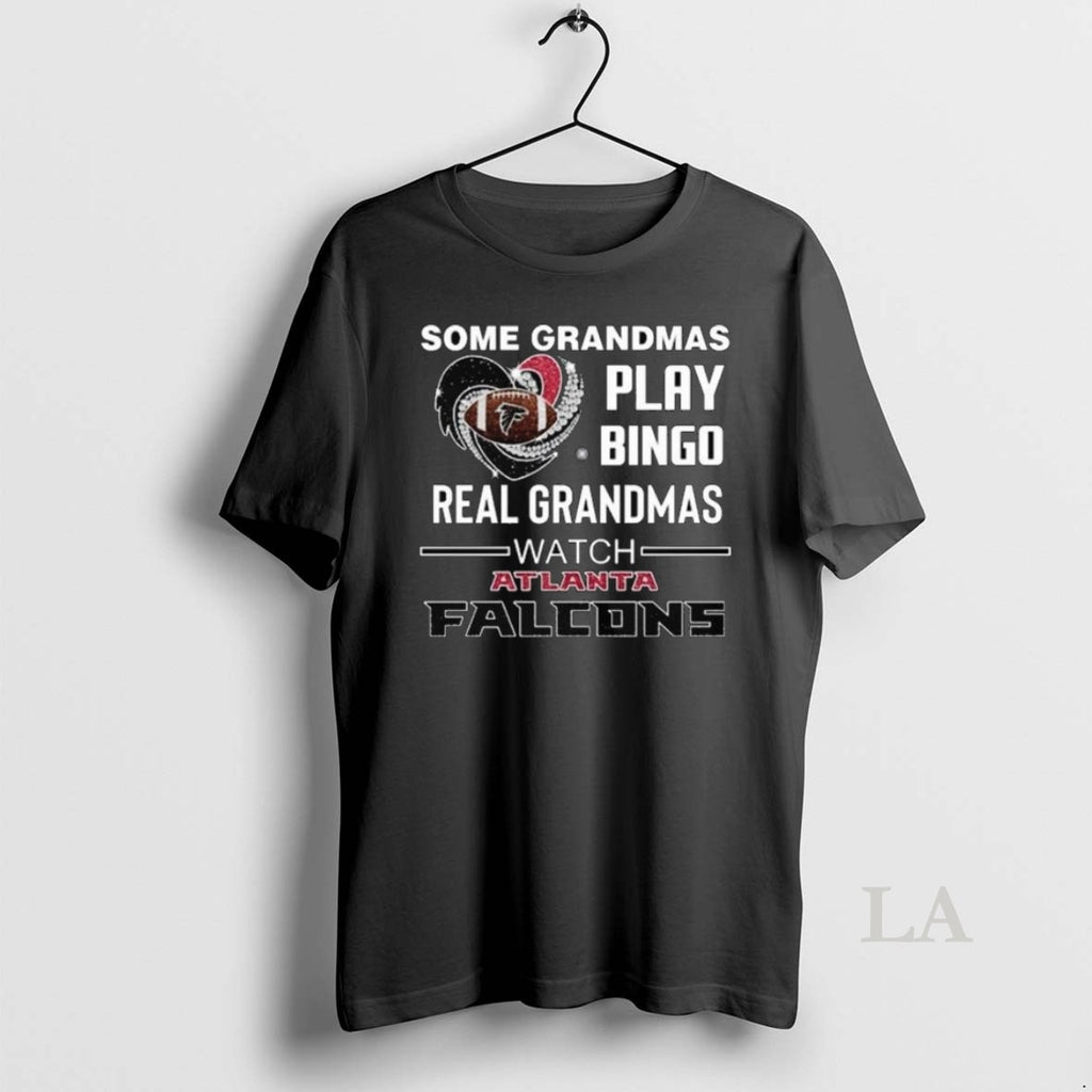 Original Some Grandmas Play Bingo Real Grandmas Watch Atlanta Falcons Diamond Heart 2025 Long Sleve