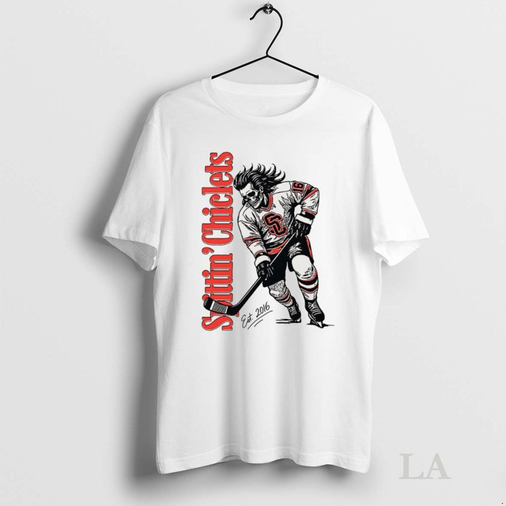 Original Spittin Chiclets Skeleton Hockey Est 2016