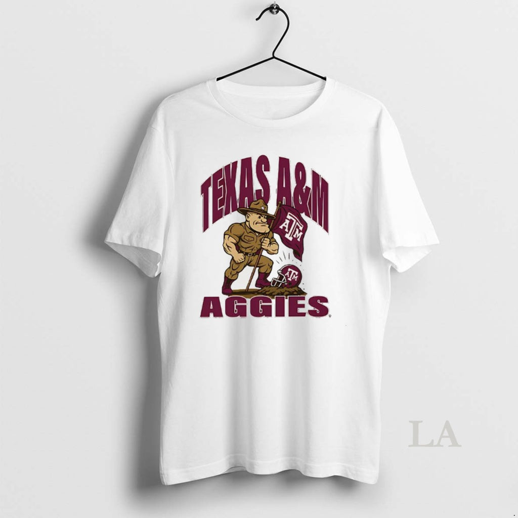 Original Texas A And M Aggies Football Youth Plant Flag Helmet