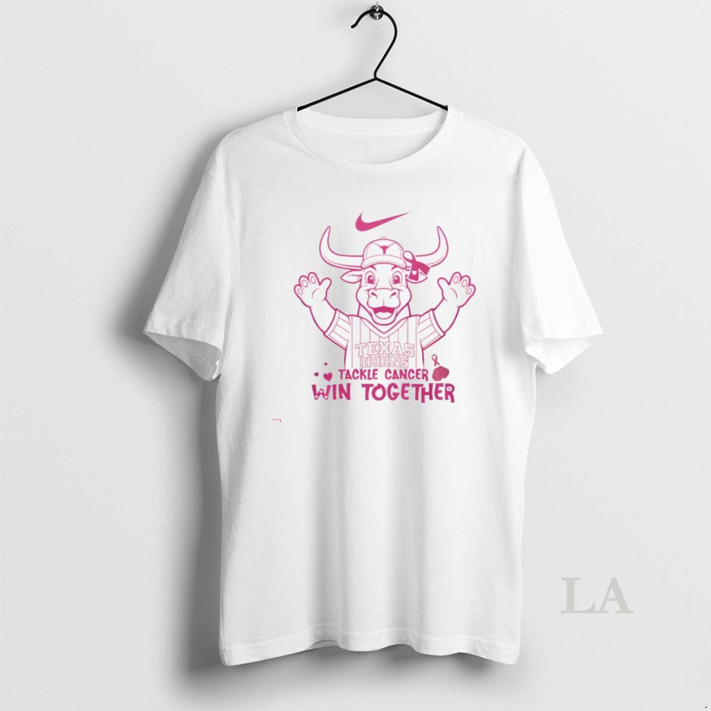 Original Texas Longhorns Breast Cancer Awareness Month We Wear Pink In October Tackle Cancer Win
