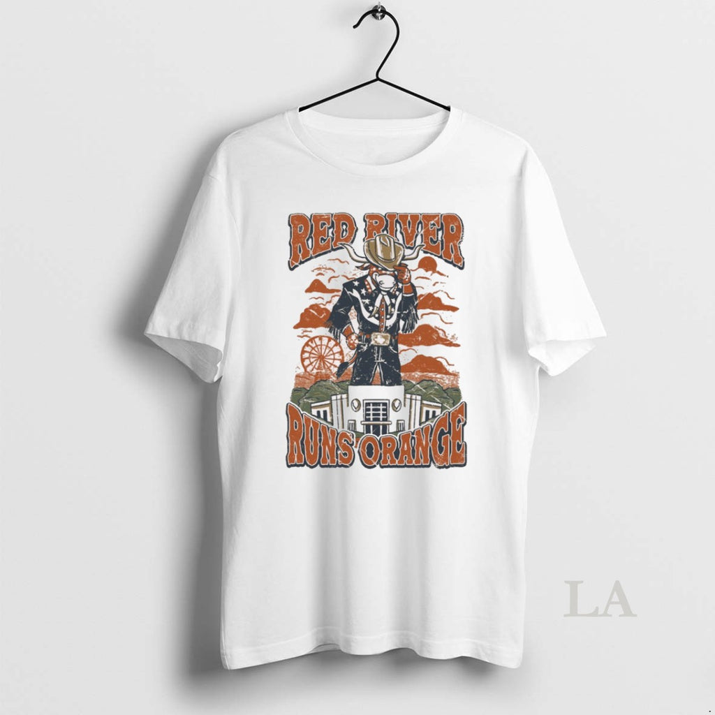 Original Texas Longhorns River Runs Orange Mascot Painting