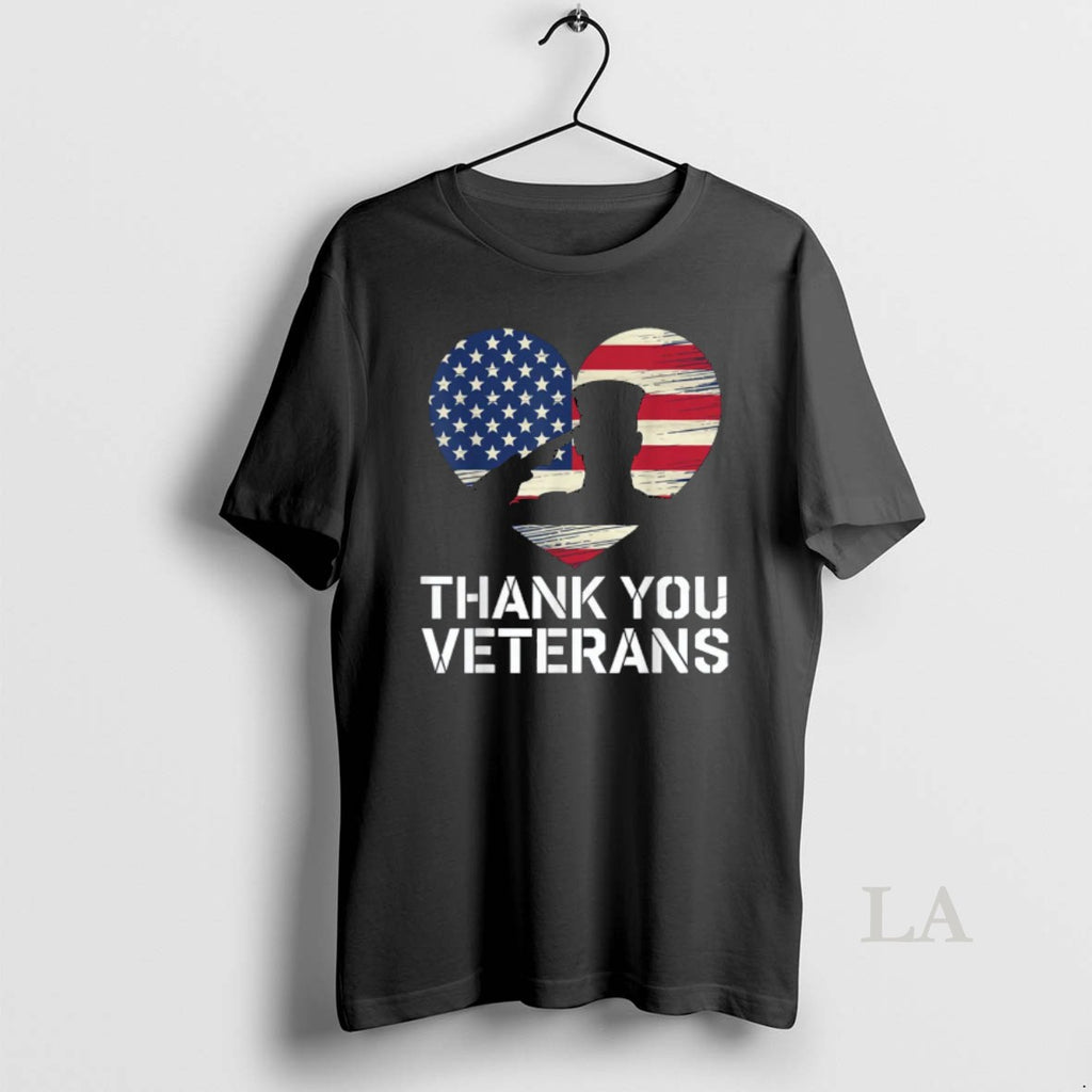 Original Thank You Veterans Day American Flag Heart Patriotic Hero 1 1