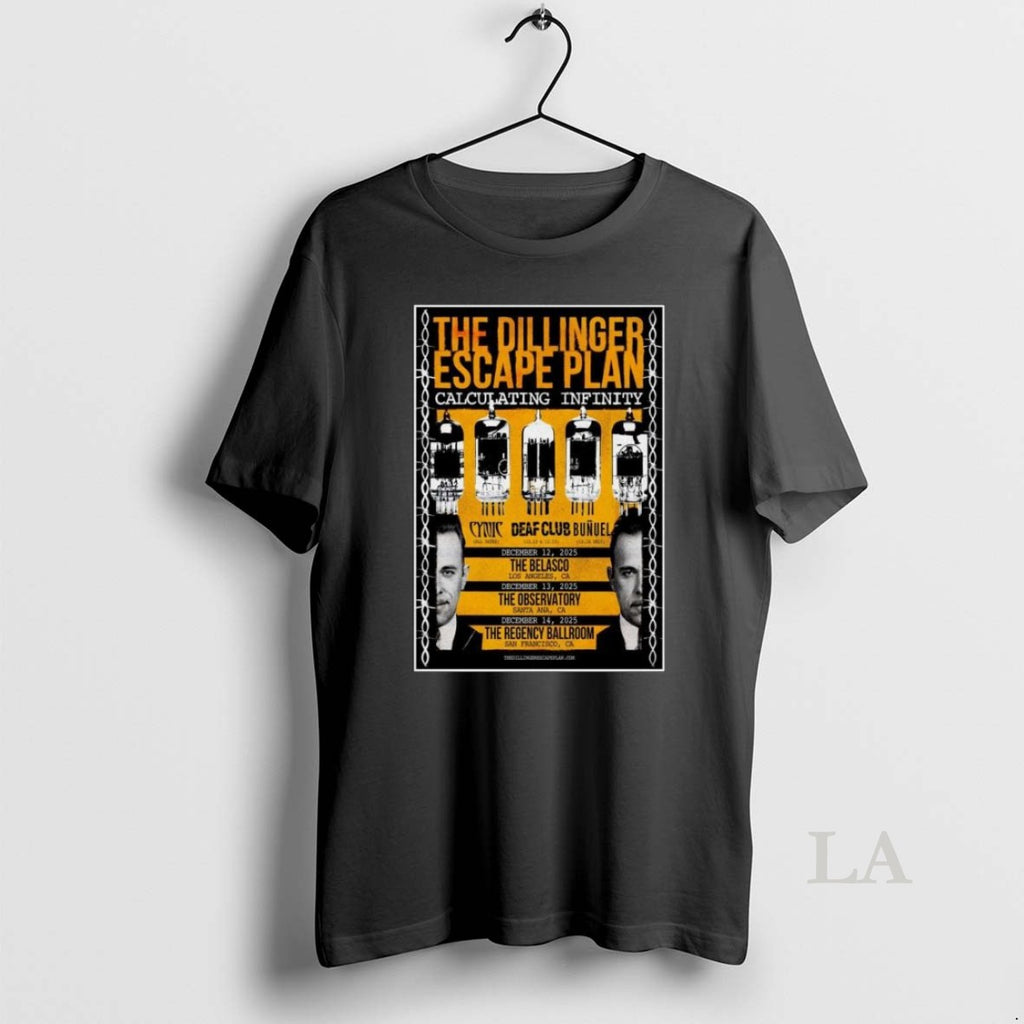 Original The Dillinger Escape Plan California December 12 14 2025 Tour Long Sleve