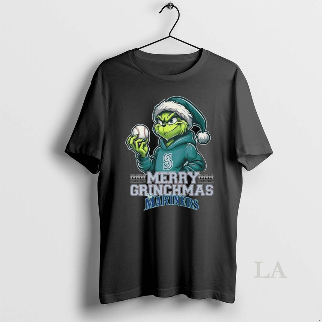 Original The Grinch Merry Grinchmas Seattle Mariners 2025 Long Sleve
