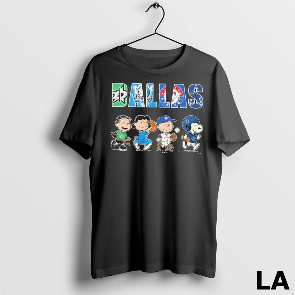 Original The Peanuts Playing X Dallas Sports Teams