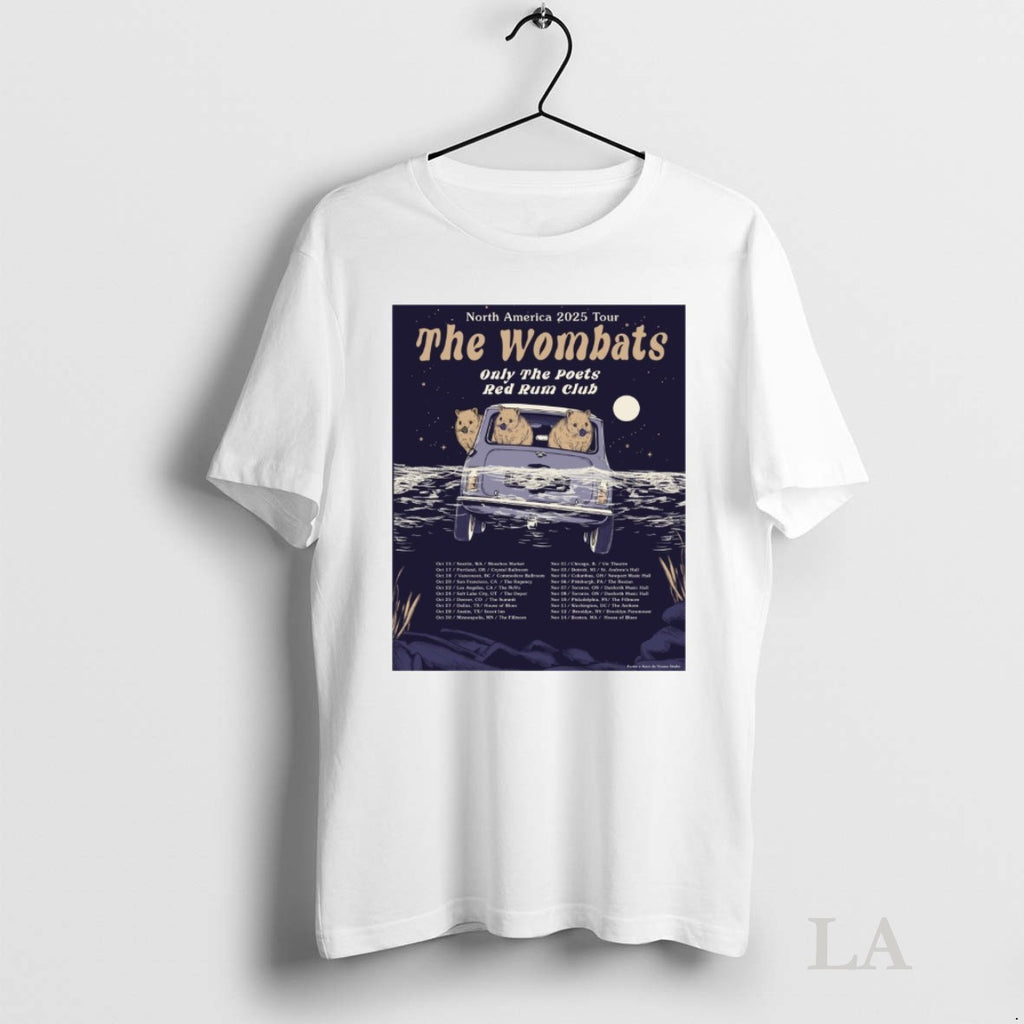 Original The Wombats North America 2025 Tour Only The Poets And Red Rum Club October