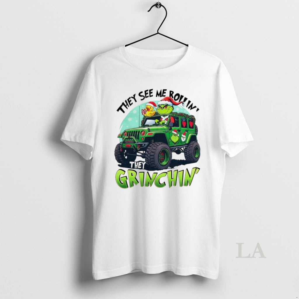 Original They See Me Rollin They Grinchin Christmas White