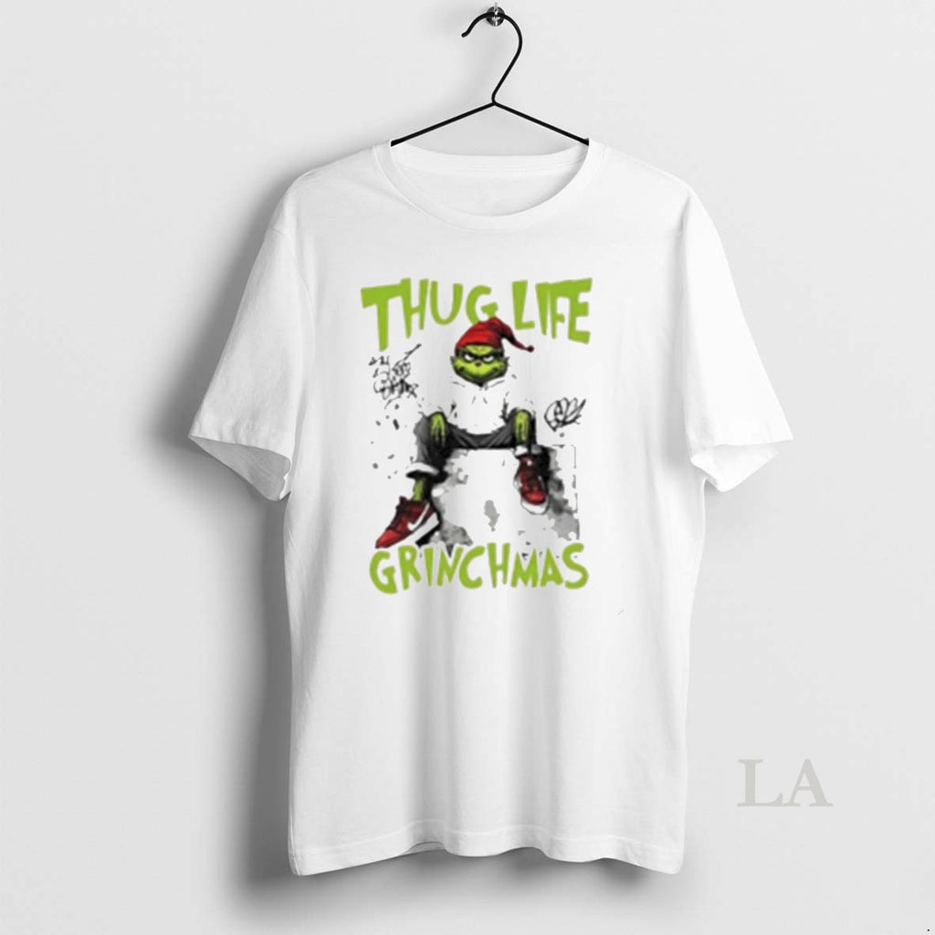 Original Thug Life Grinch Christmas Friends White