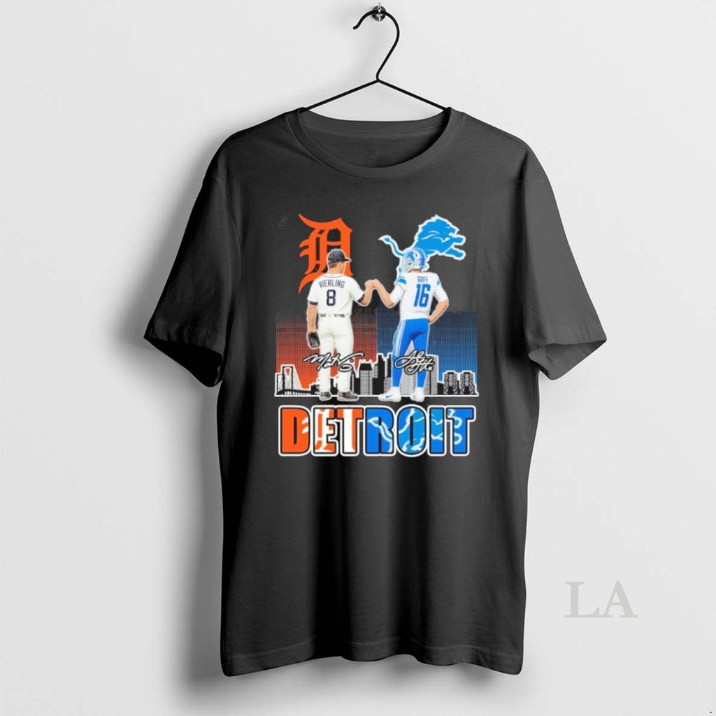 Original Tigers Vierling And Lions Jared Goff Detroit