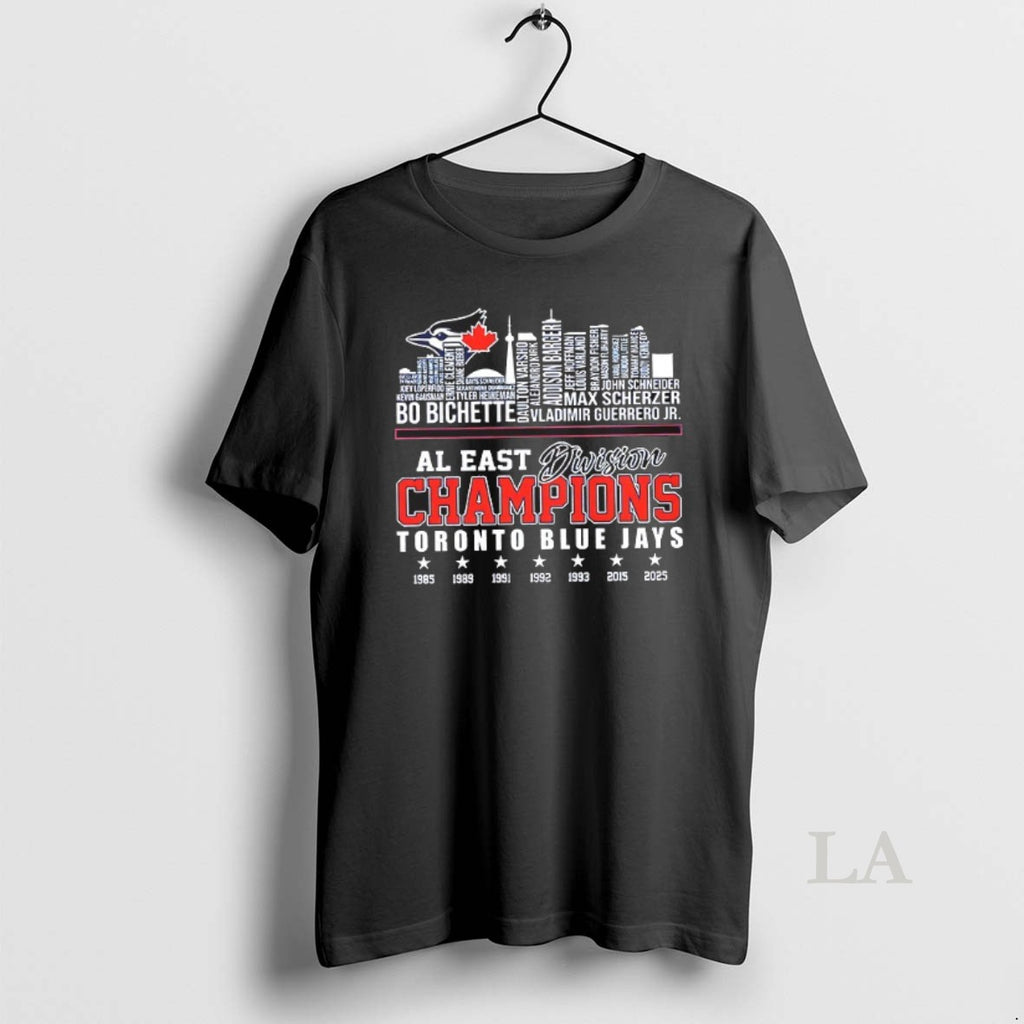 Original Toronto Blue Jays Baseball 2025 Al West Division Champions Players City Skyline